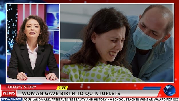 A split screen showing two families, one watching a liberal news channel and the other a conservative one, illustrating how media consumption deepens political divides.