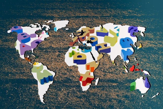 A world map with highlighted areas showing the global distribution of various niche communities. Small icons represent different interests like gaming, art, and sustainable living.
