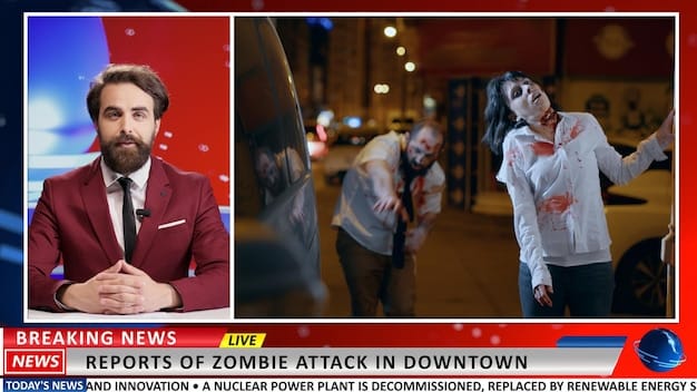 A split image comparing two news headlines: one showcasing a political figure using divisive rhetoric and the other reporting a surge in hate crimes in the same region.