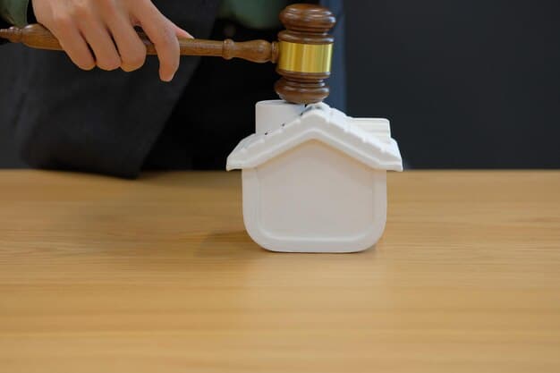 A gavel resting on a copy of the Fair Housing Act, symbolizing legal action and the enforcement of fair housing laws.