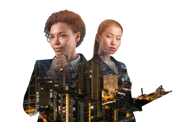 A split image showing two scenarios: On one side, a diverse group of people being accurately recognized by an AI facial recognition system. On the other side, the same system inaccurately identifies or fails to recognize individuals from minority groups, highlighting the disparity caused by algorithmic bias.
