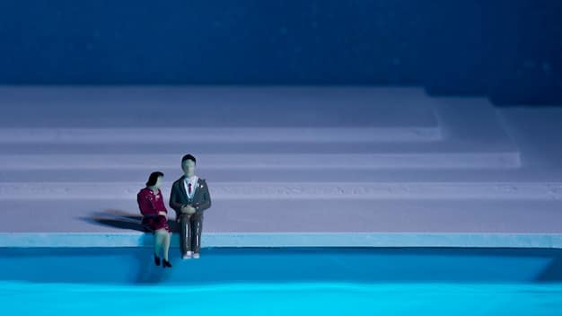 A conceptual image showing a person standing on a platform, reaching out to touch a glowing brain representing AI. However, the platform is tilted to one side, symbolizing unfairness, and the brain is casting a shadow in the shape of a biased scale. This illustrates the idea of biased AI systems impacting individuals.