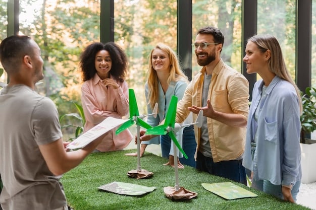A meeting of community members and local officials discussing environmental concerns, with diverse participants engaged in a collaborative dialogue, representing community involvement in policy-making.