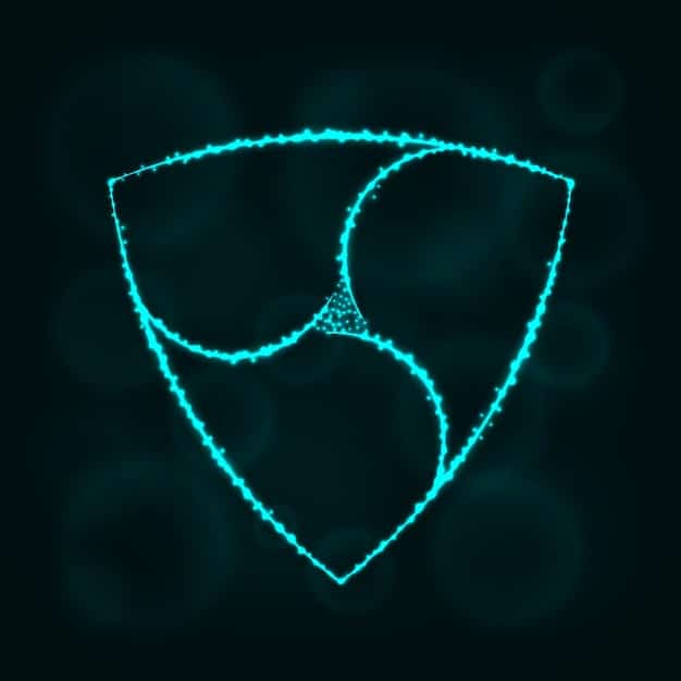 A digital illustration of a shield with a copyright symbol on it, surrounded by binary code. The background is a gradient of dark blue and purple, representing the digital world.