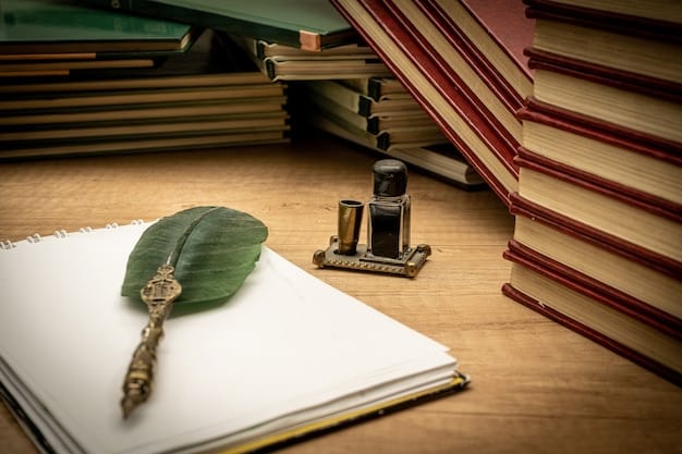 A photograph of legal documents related to copyright, patent, and trademark laws, spread out on a wooden desk. A pen rests on one of the documents, surrounded by law books and a magnifying glass.