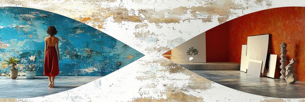 A split image, the left side showing an artist's signature on a painting, and the right side displaying a logo design for an art studio. The image is divided cleanly, highlighting the personal and business branding aspects of art.